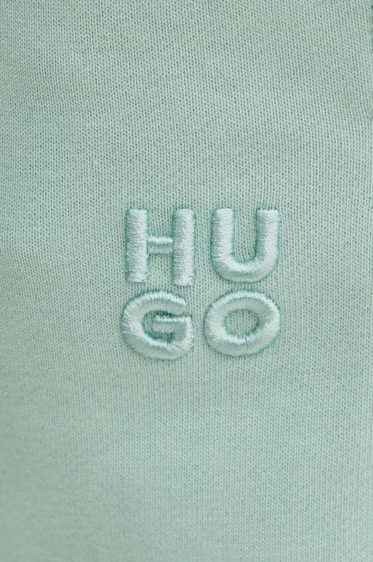 zielony HUGO spodnie dresowe bawełniane