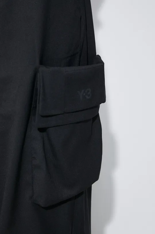 negru Y-3 pantaloni din lana Refined Woven Cargo