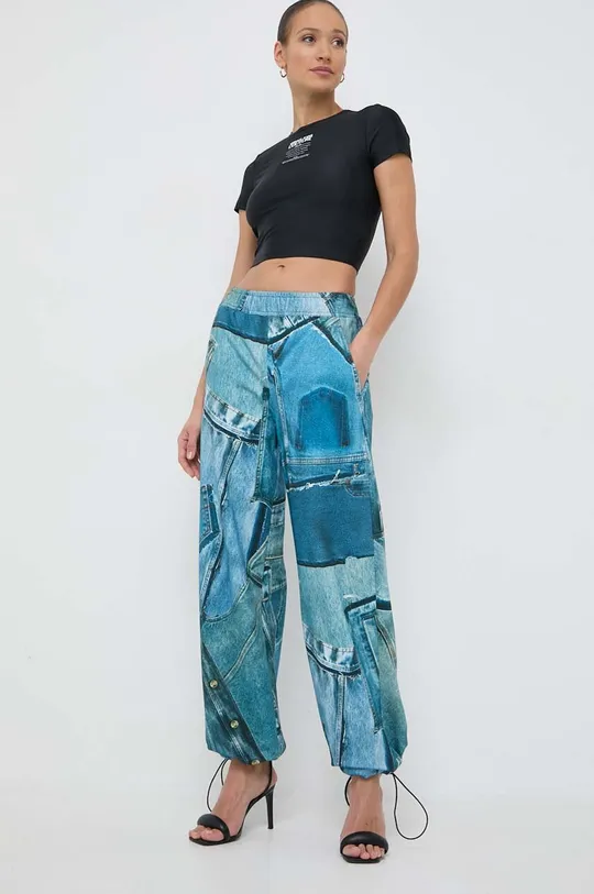 multicolor Versace Jeans Couture spodnie dresowe bawełniane
