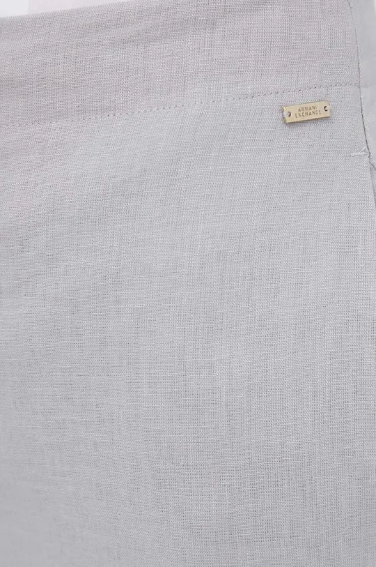 grigio Armani Exchange pantaloni in lino