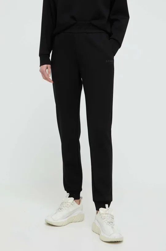 μαύρο Παντελόνι φόρμας Armani Exchange Γυναικεία