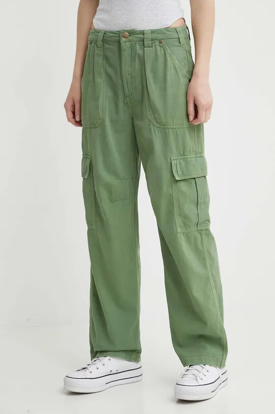 πράσινο Βαμβακερό παντελόνι Billabong Γυναικεία