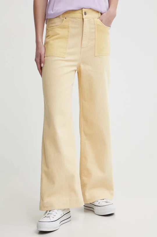żółty Billabong spodnie sztruksowe Since 73 Damski