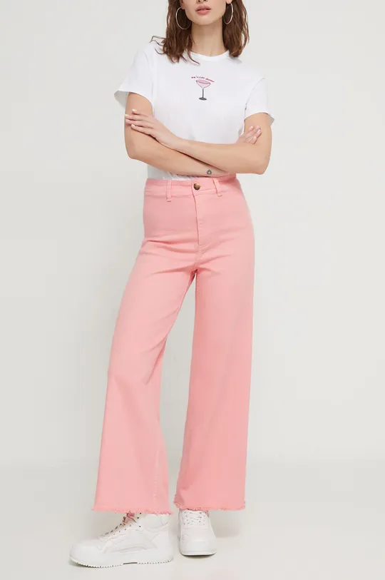 różowy Billabong jeansy Damski