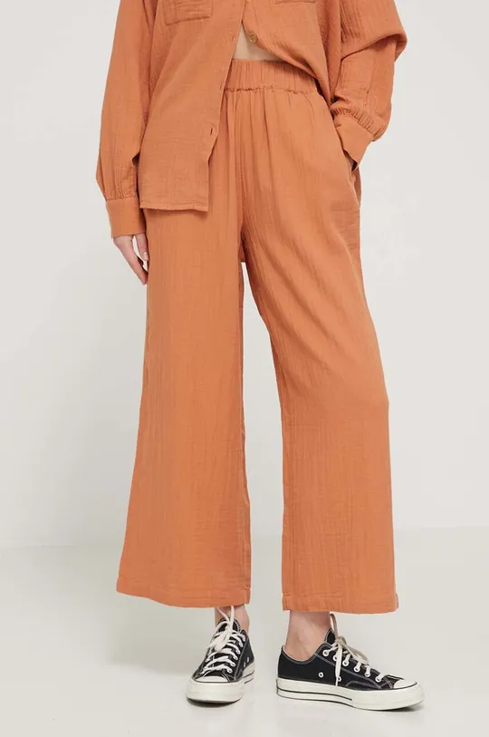 pomarańczowy Billabong spodnie bawełniane Follow Me Damski