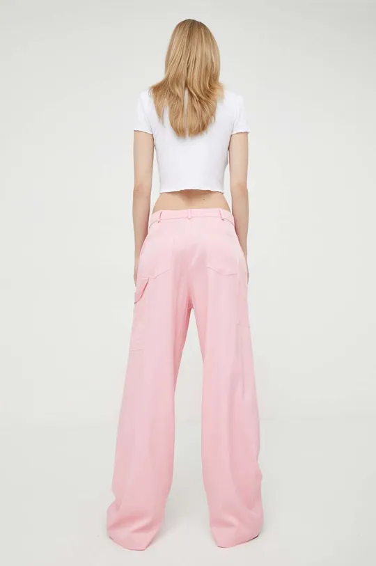 różowy Moschino Jeans spodnie Damski