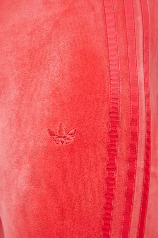 różowy adidas Originals spodnie dresowe welurowe