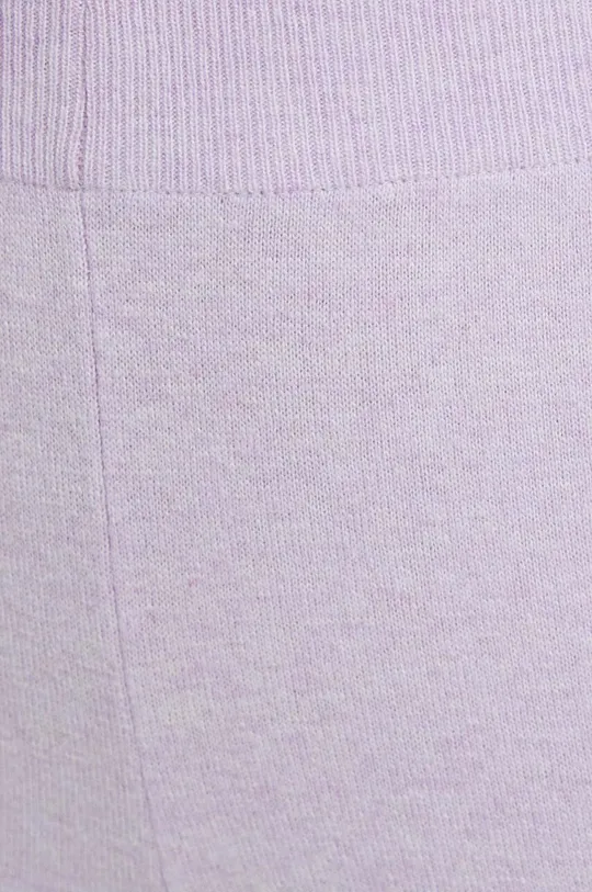 fioletowy United Colors of Benetton spodnie dresowe z domieszką wełny