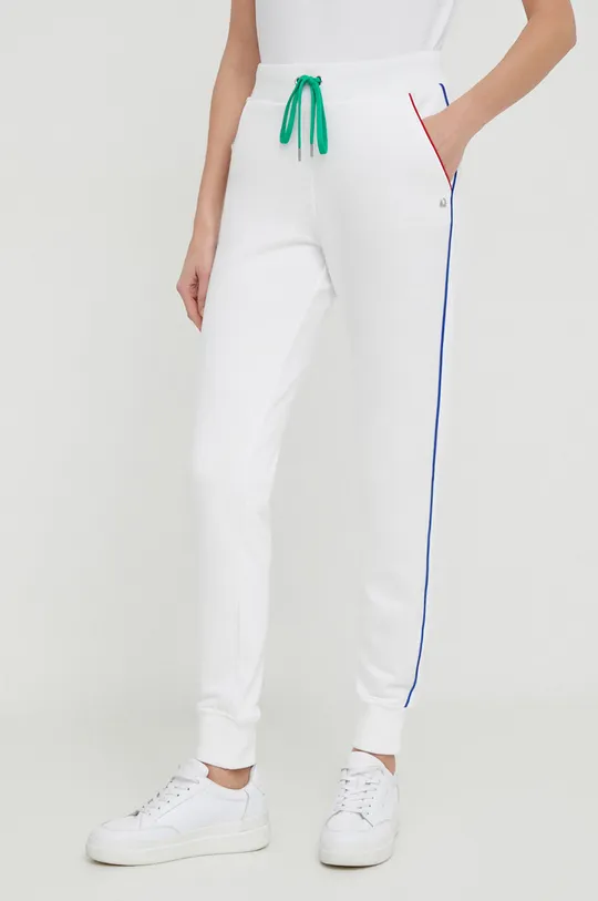 bianco United Colors of Benetton pantaloni da jogging in cotone Donna