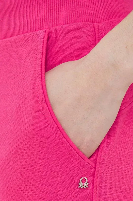 рожевий Бавовняні спортивні штани United Colors of Benetton