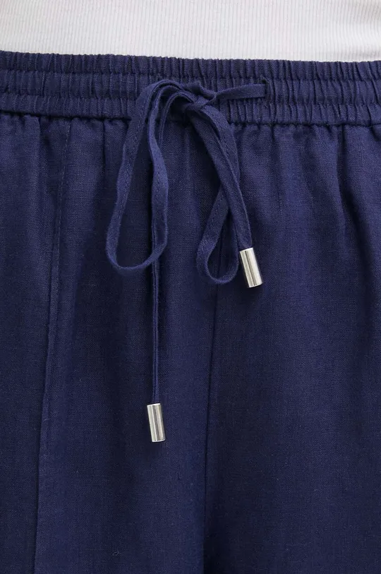 blu navy United Colors of Benetton pantaloni in lino