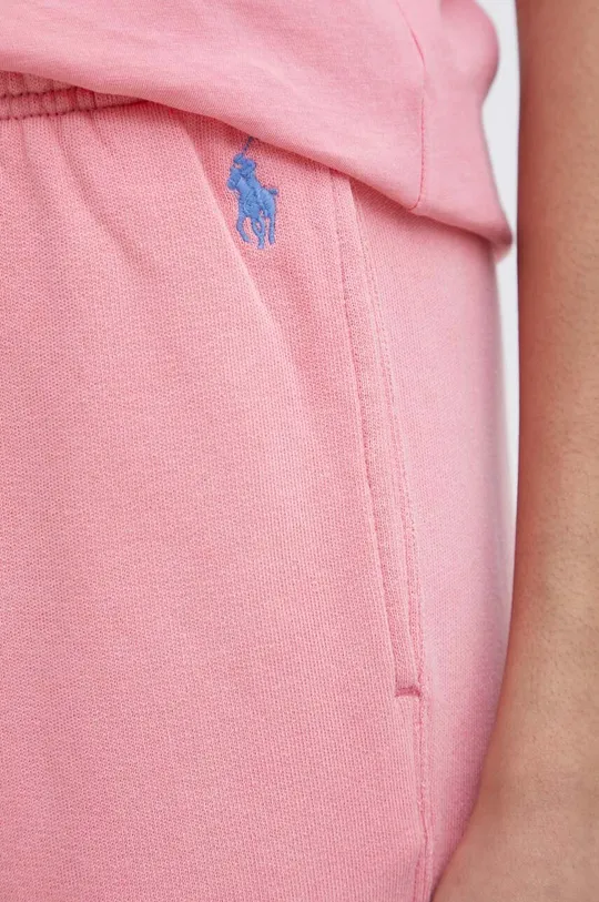 rózsaszín Polo Ralph Lauren pamut melegítőnadrág