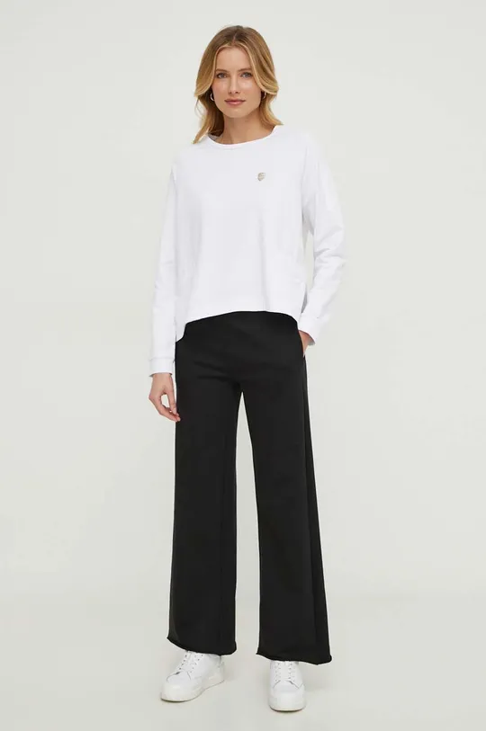 czarny Sisley spodnie dresowe bawełniane Damski