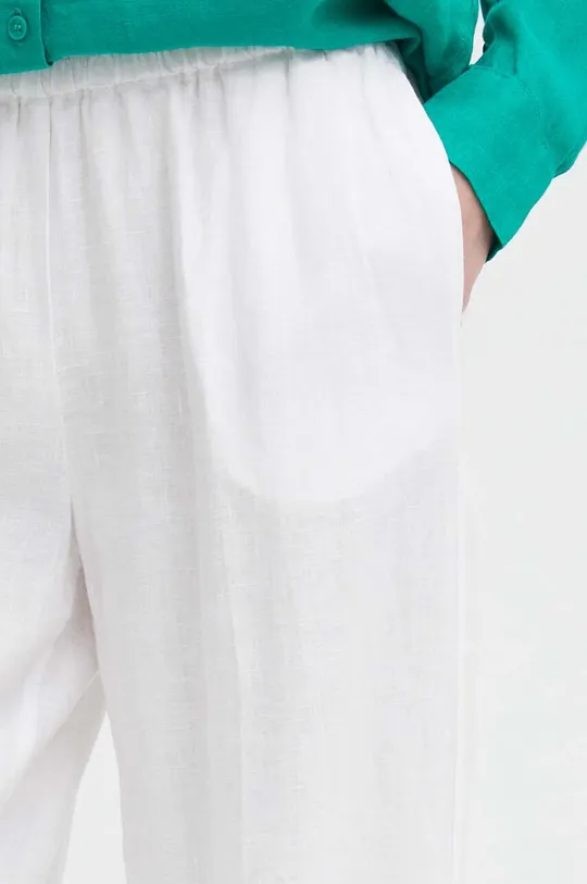 biela Ľanové nohavice Sisley