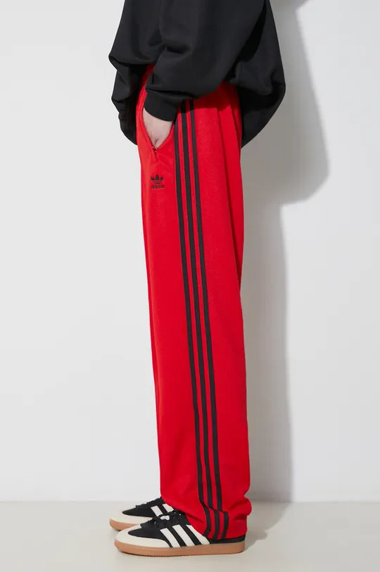 czerwony adidas Originals spodnie dresowe Damski