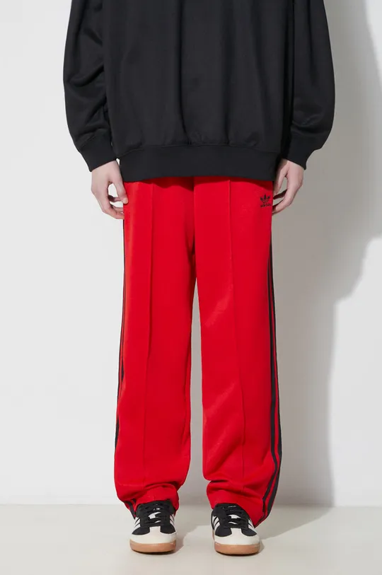 czerwony adidas Originals spodnie dresowe