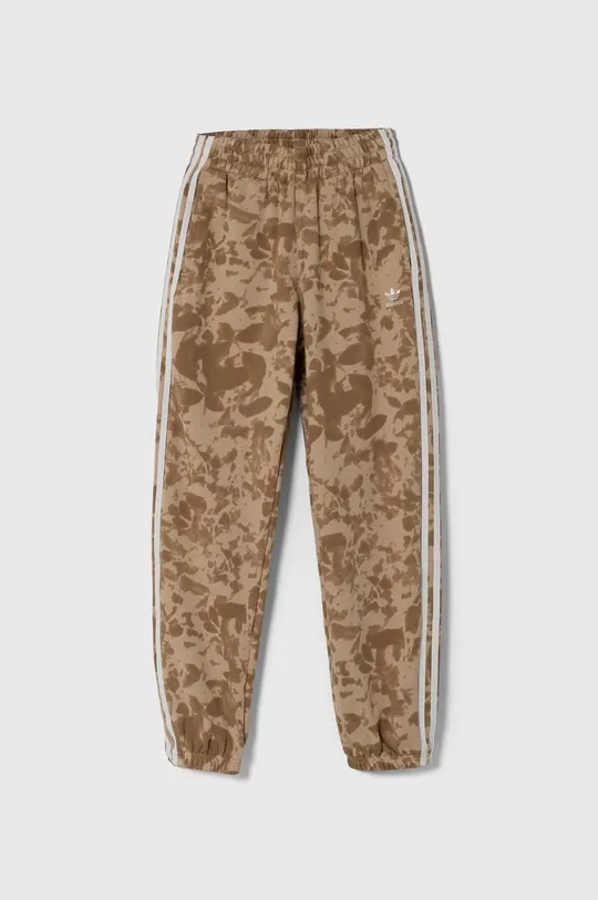 brązowy adidas Originals spodnie dresowe bawełniane Damski