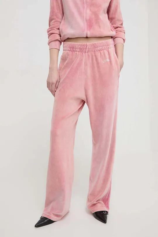 рожевий Спортивні велюрові штани Diesel Жіночий