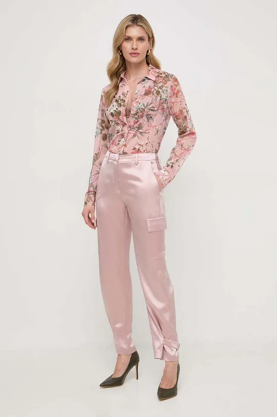 Παντελόνι Guess ροζ