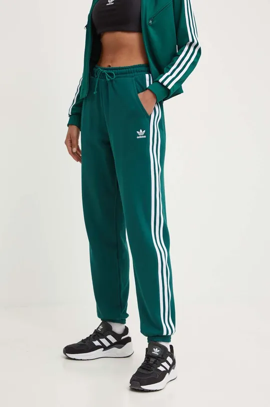 πράσινο Βαμβακερό παντελόνι adidas Originals Jogger Pants Γυναικεία