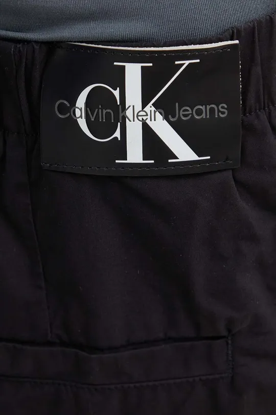 czarny Calvin Klein Jeans spodnie bawełniane