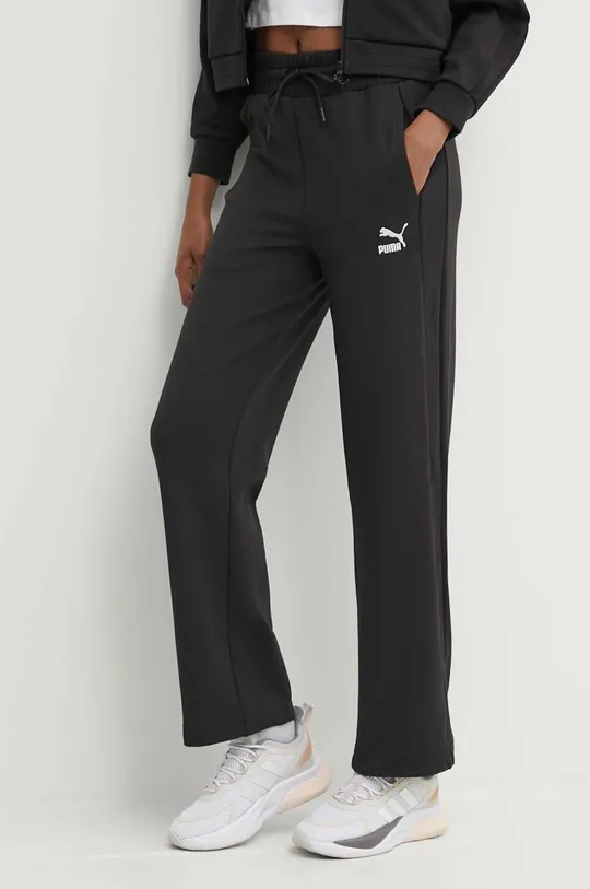 μαύρο Παντελόνι φόρμας Puma T7 High Waist Pant Γυναικεία