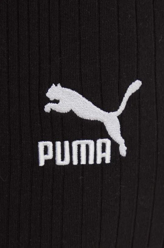 čierna Tepláky Puma CLASSICS Ribbed Relaxed Pants