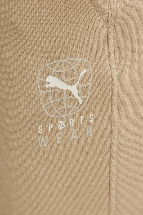 beżowy Puma spodnie dresowe BETTER SPORTSWEAR