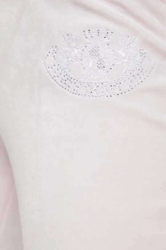 różowy Juicy Couture spodnie dresowe welurowe