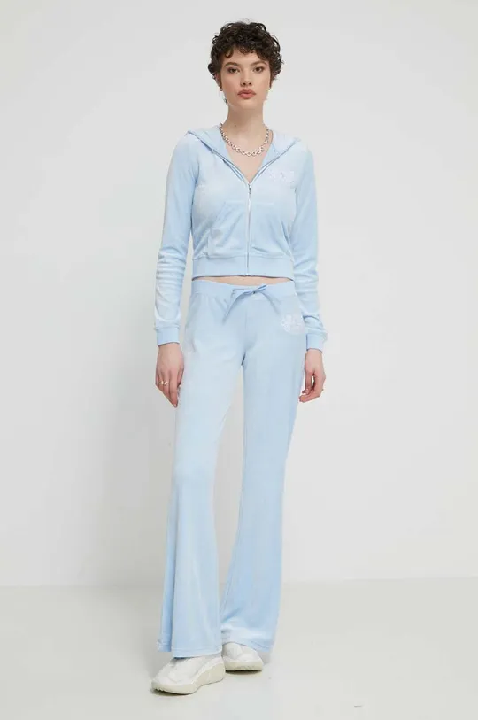 Juicy Couture pantaloni da tuta in velluto blu