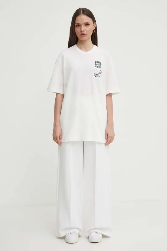 Παντελόνι φόρμας Lacoste λευκό
