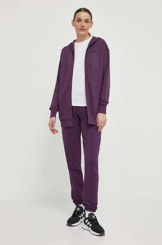 The North Face pantaloni da jogging in cotone violetto