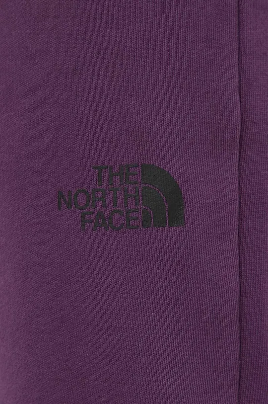 fioletowy The North Face spodnie dresowe bawełniane