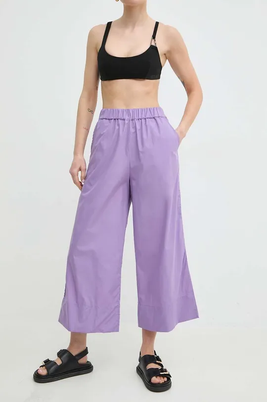 фіолетовий Бавовняні штани MAX&Co. Жіночий