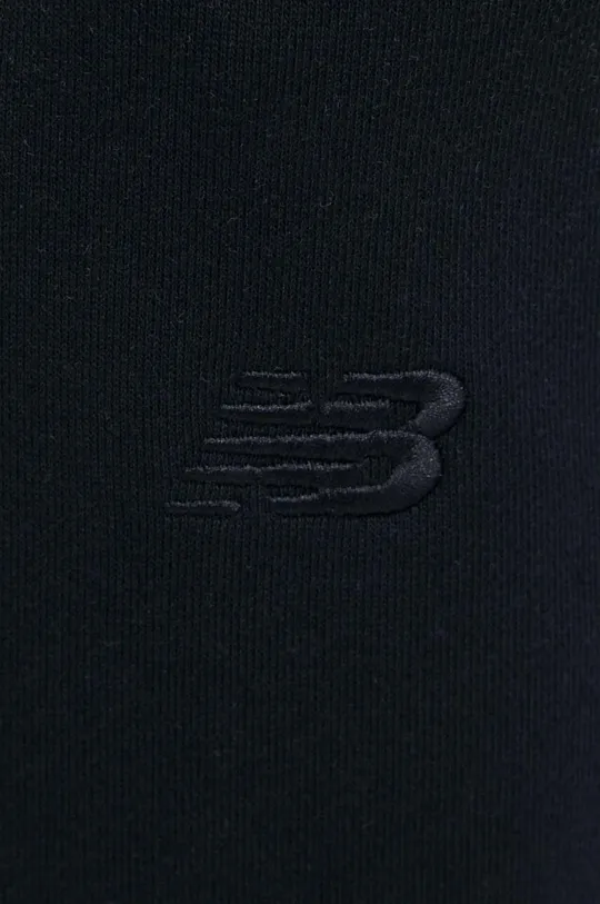 czarny New Balance spodnie dresowe bawełniane WP41513BK
