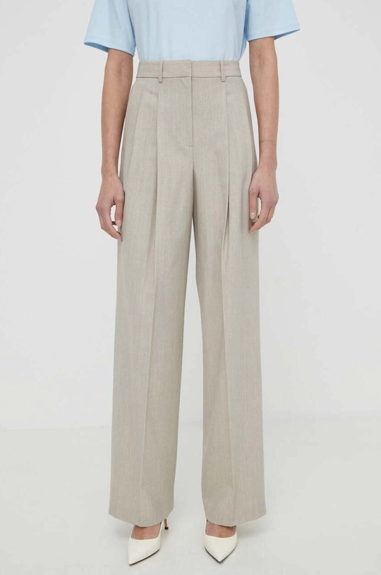 Theory pantaloni in lana beige