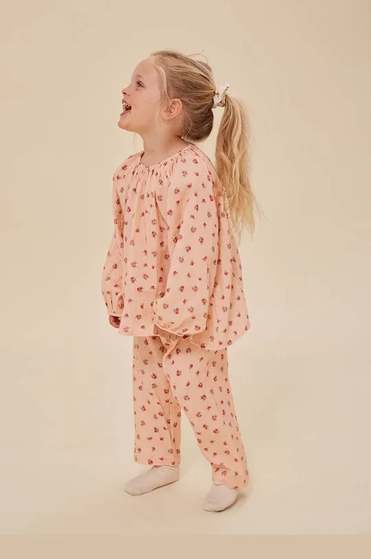 ροζ Παιδικό βαμβακερό παντελόνι Konges Sløjd Για κορίτσια