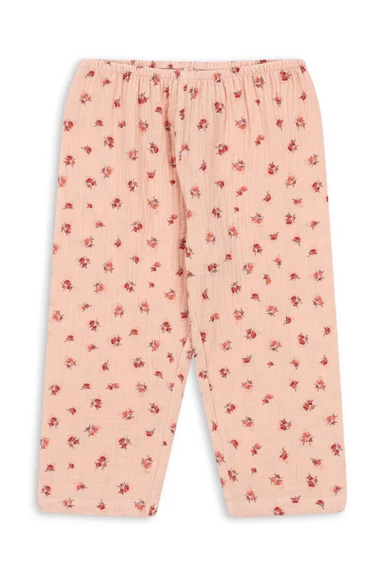 Παιδικό βαμβακερό παντελόνι Konges Sløjd ροζ