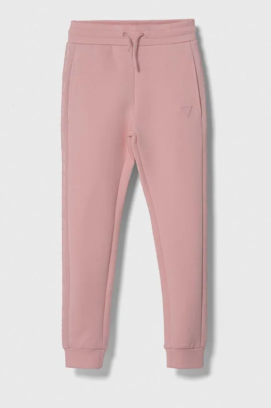 różowy Guess spodnie dresowe dziecięce Dziewczęcy
