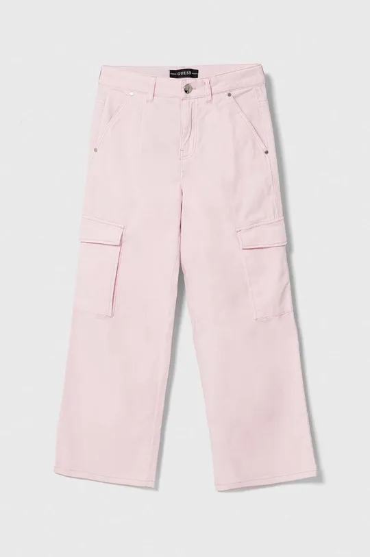 różowy Guess spodnie dziecięce Dziewczęcy