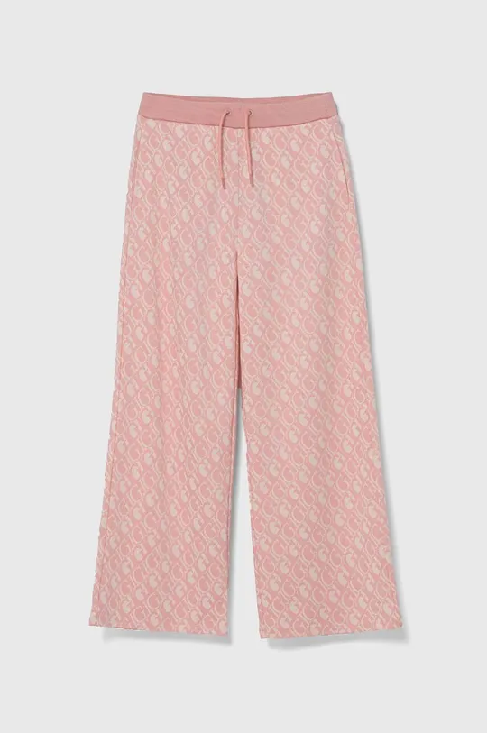 Guess spodnie dresowe dziecięce różowy