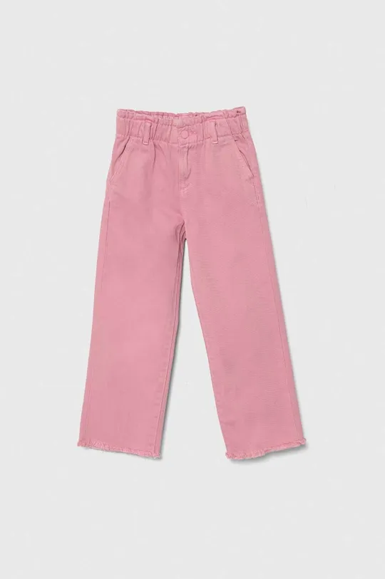 różowy Guess jeansy dziecięce Dziewczęcy