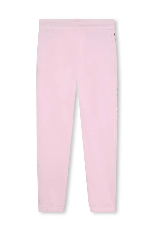 Детские хлопковые штаны Michael Kors розовый