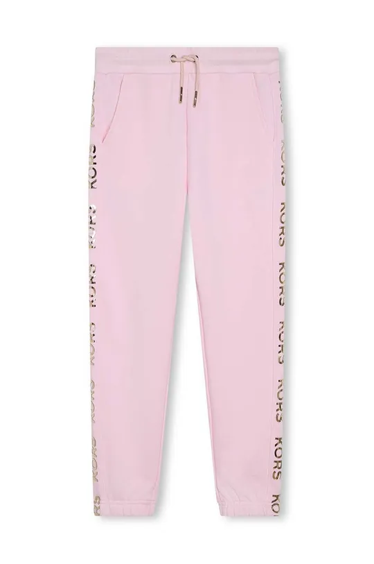 różowy Michael Kors spodnie dresowe bawełniane dziecięce Dziewczęcy