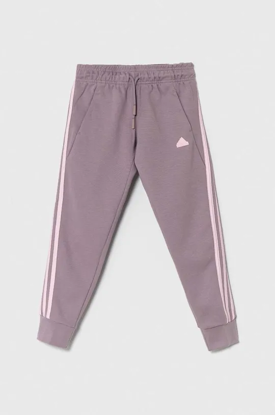 fioletowy adidas spodnie dresowe dziecięce Dziewczęcy