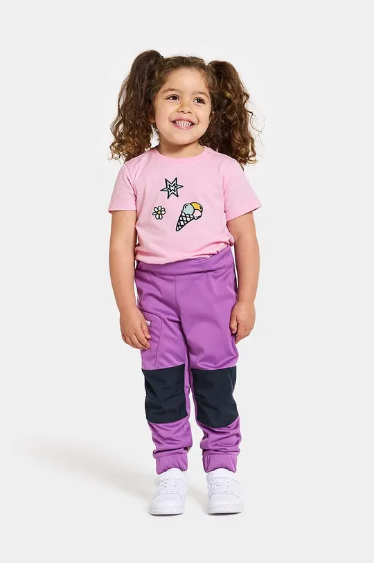 фиолетовой Детские брюки Didriksons LÖVET KIDS PANT 8 Для девочек