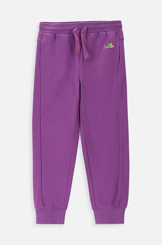 Coccodrillo spodnie dresowe dziecięce fioletowy