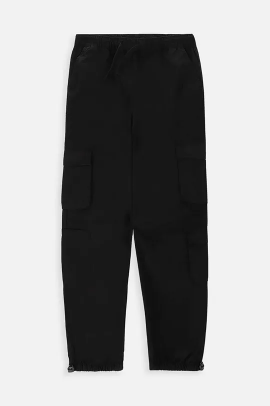 чёрный Детские хлопковые брюки Coccodrillo Для девочек