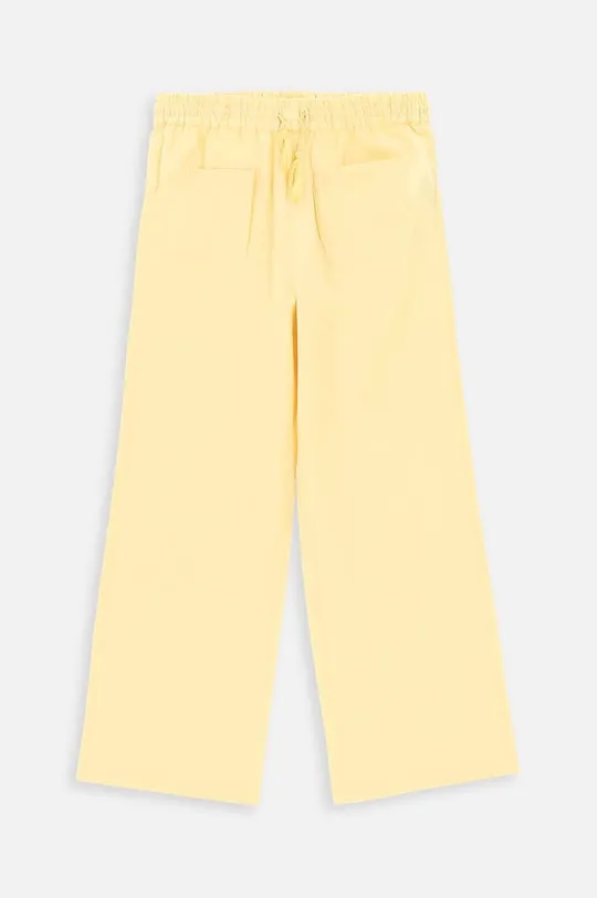Detské nohavice s prímesou ľanu Coccodrillo žltá