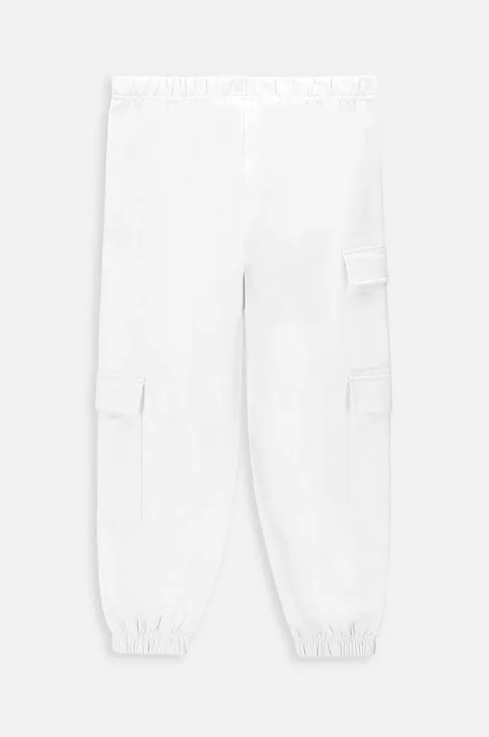Дитячі бавовняні штани Coccodrillo білий